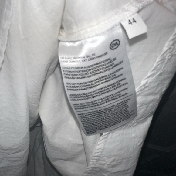 Ckh Clockhouse V-Neck Embroidered Backless Flutter Babydoll White Mini Dress - Picture 6 of 10